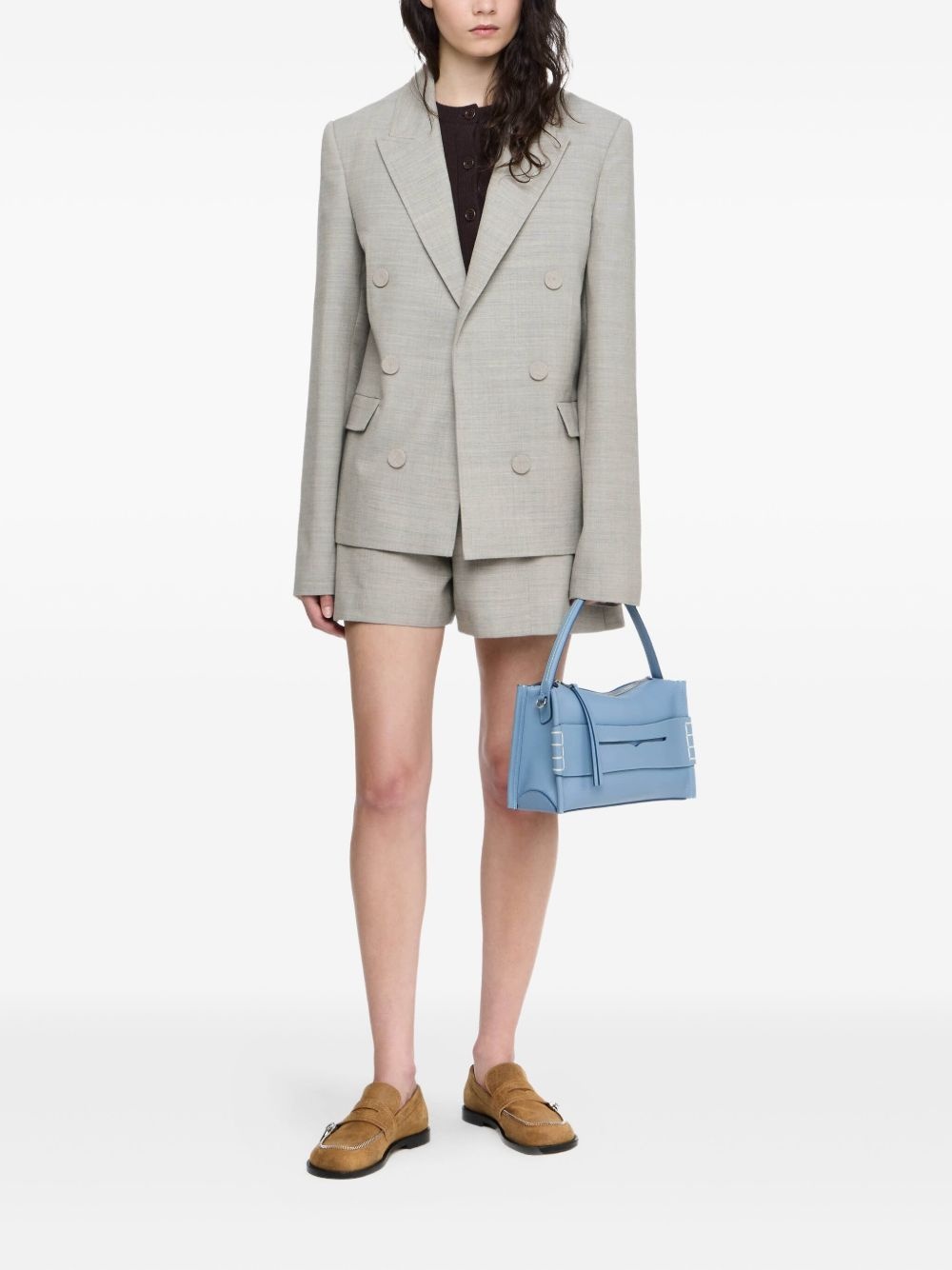 double-breasted wool blazer - 2