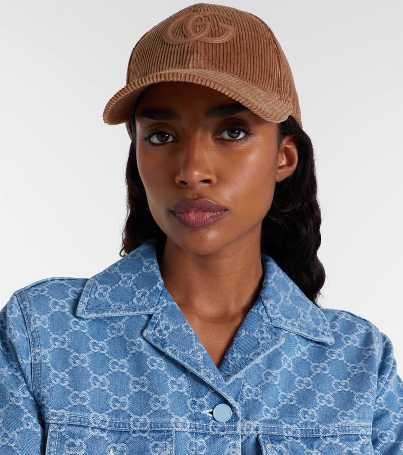 GUCCI GG cotton corduroy baseball cap outlook