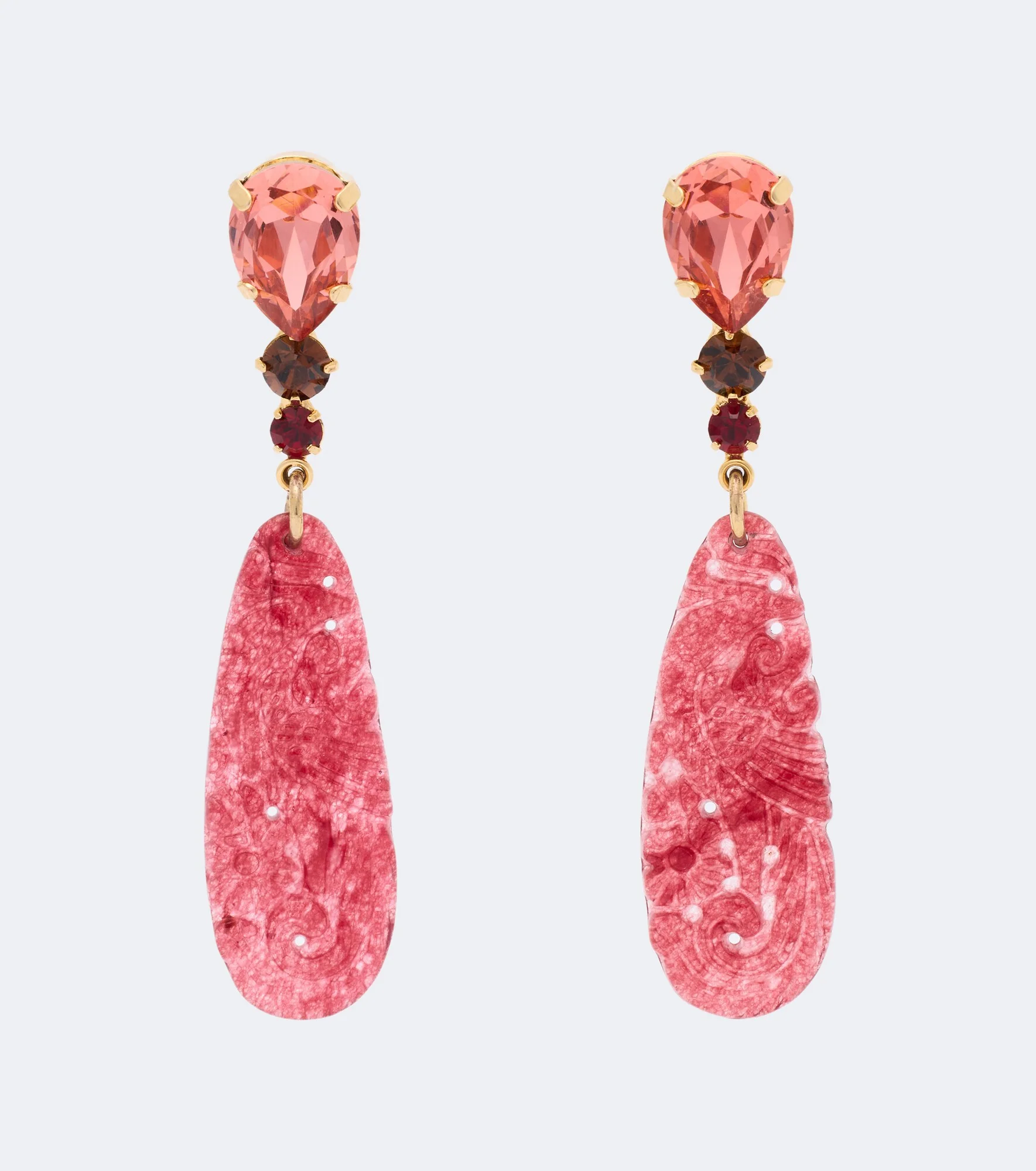 Corinna embellished drop earrings - 1
