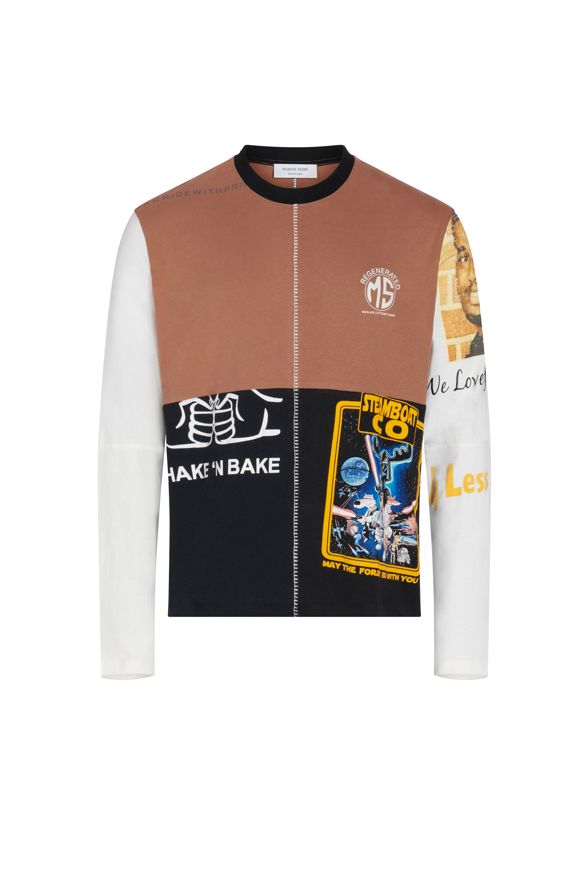 Regenerated Graphic T-Shirt Patchwork T-Shirt - 1