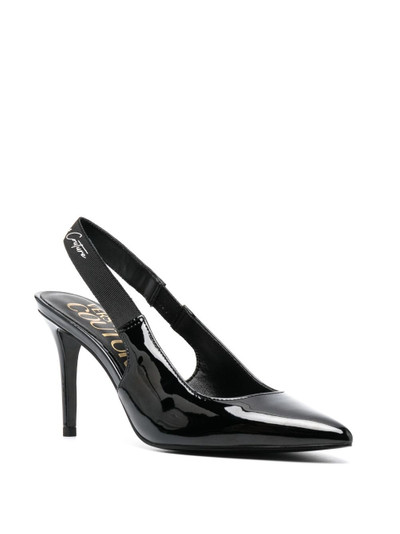 VERSACE JEANS COUTURE patent-finish 90mm slingback pumps outlook