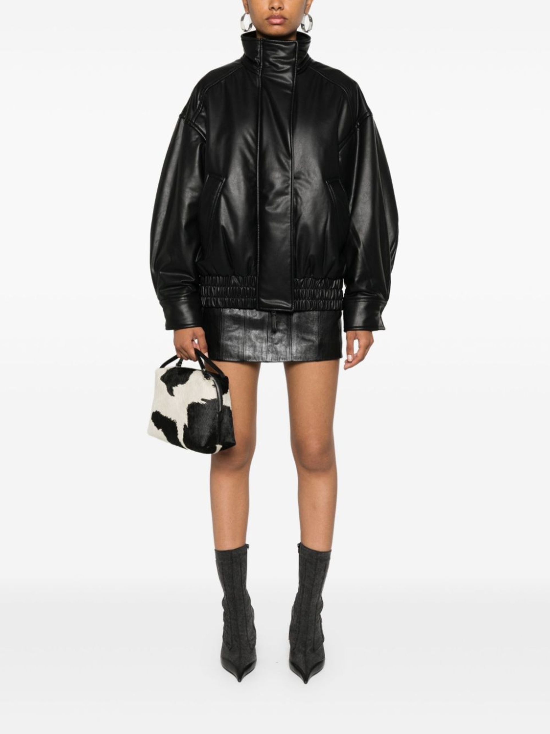 Acne Studios faux-leather bomber jacket | brownsfashion
