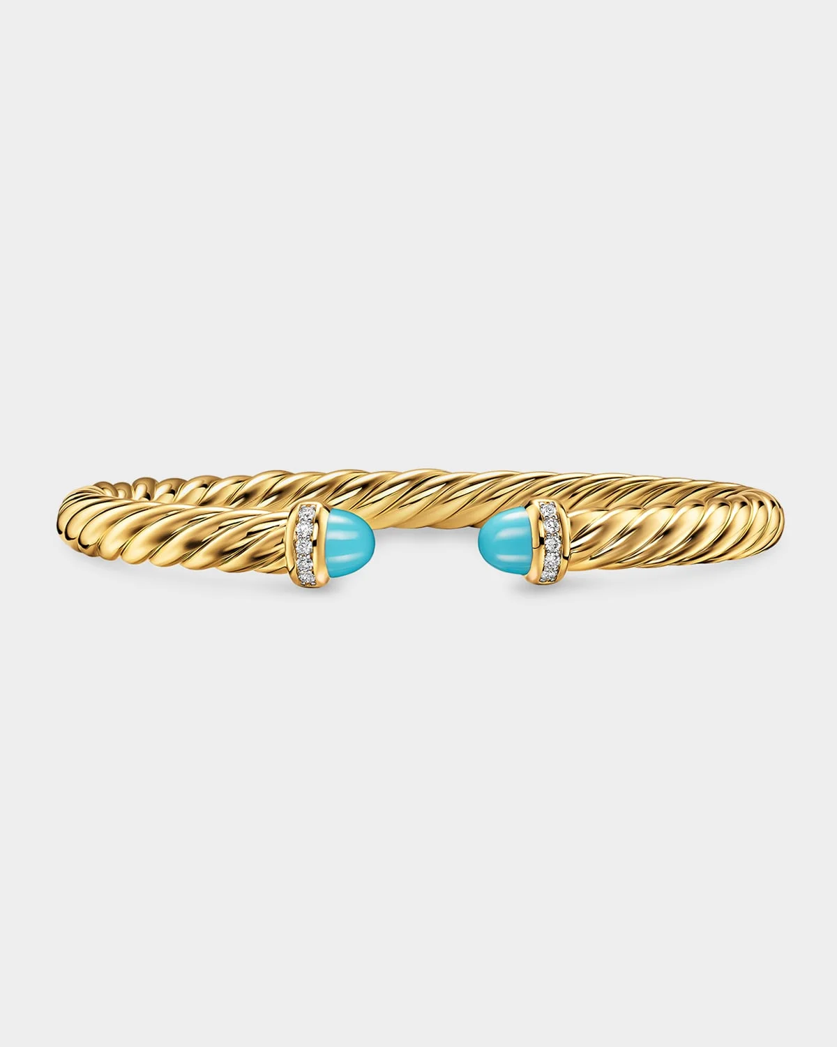 Cablespira Flex Bracelet with Gemstones and Diamonds in 18K Gold, 6mm - 1