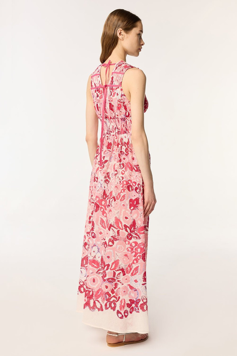 Poupette St Barth Long Dress Chiara - Pink Pencilleo outlook