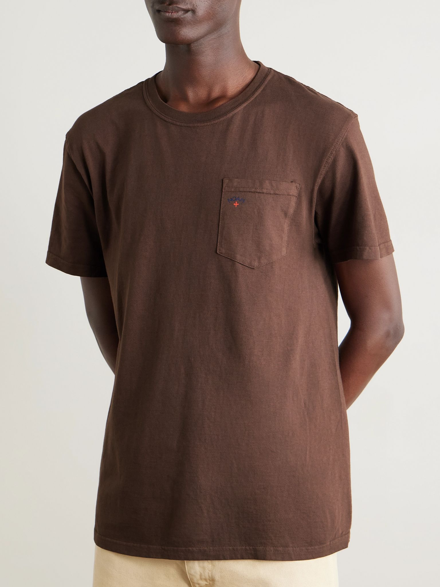 Core Logo-Print Cotton-Jersey T-Shirt Brown - 3