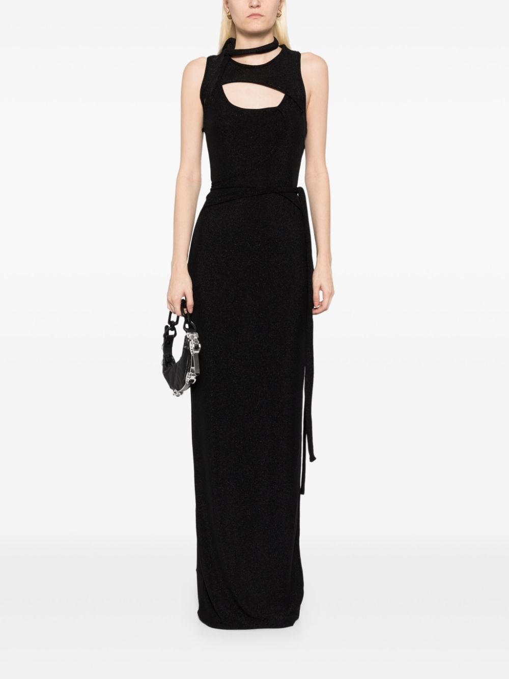 lace-up detailing dress - 2