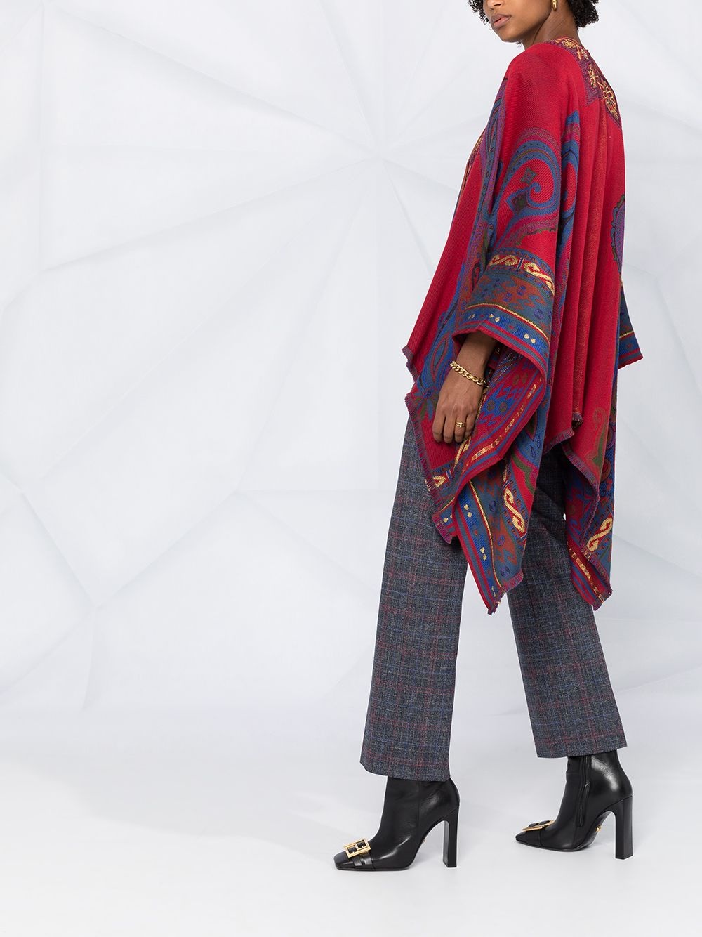 jacquard print cape - 4