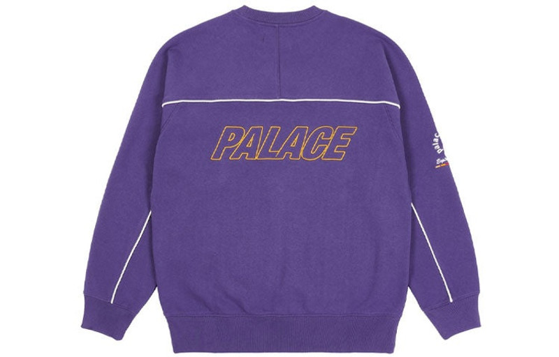 PALACE PALACE SS21 Mumma Mia Crew Purple Italy Soccer/Football Logo Round Neck Long Sleeves Unisex P20CS175 outlook