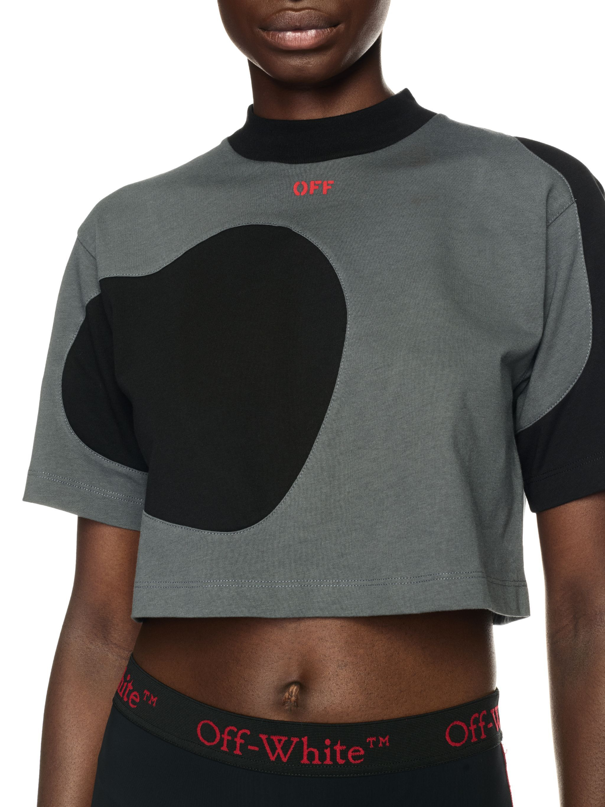 Black Cropped Golf T-shirt - 5