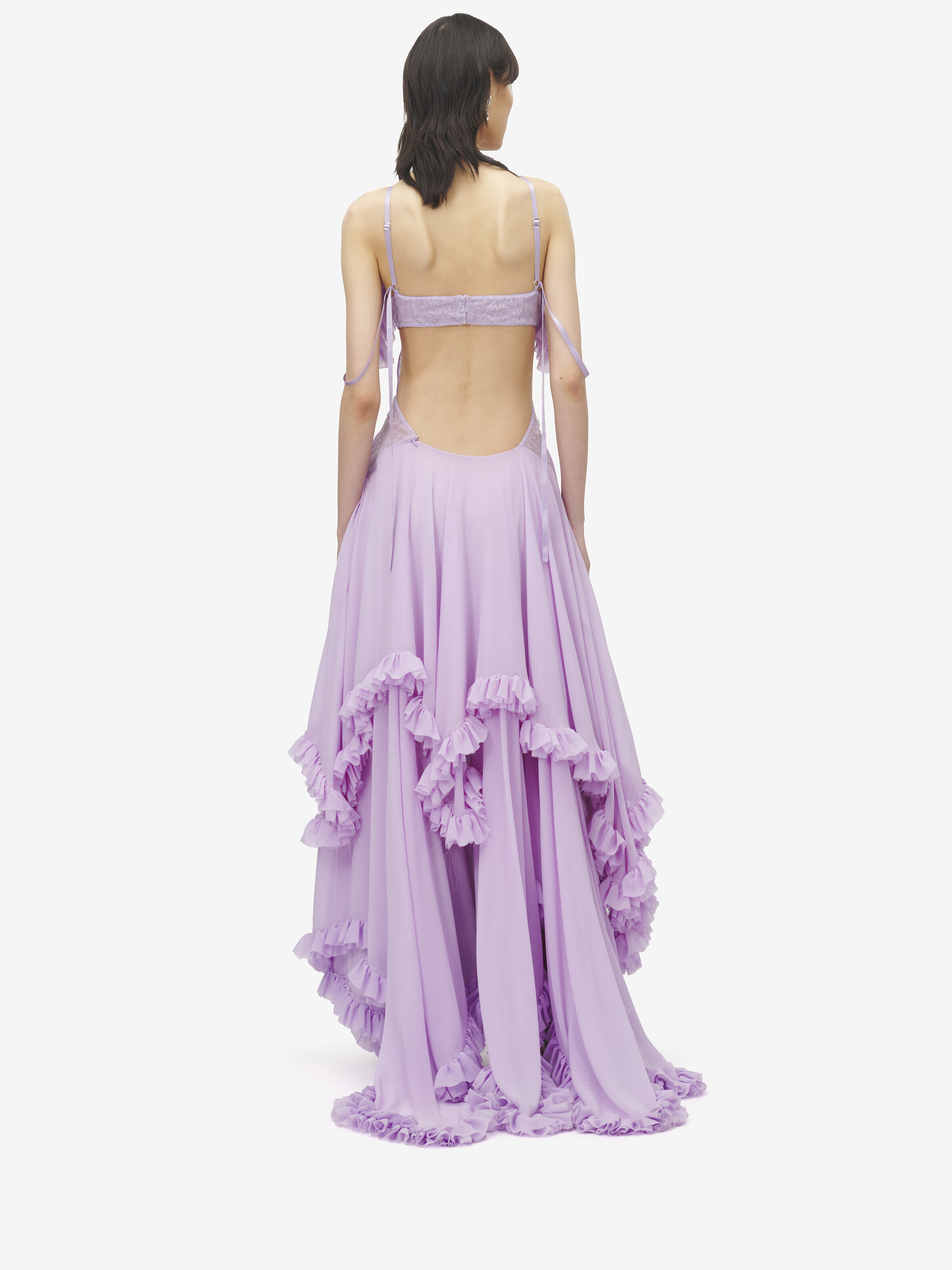 Ruffled Evening Dress - 4