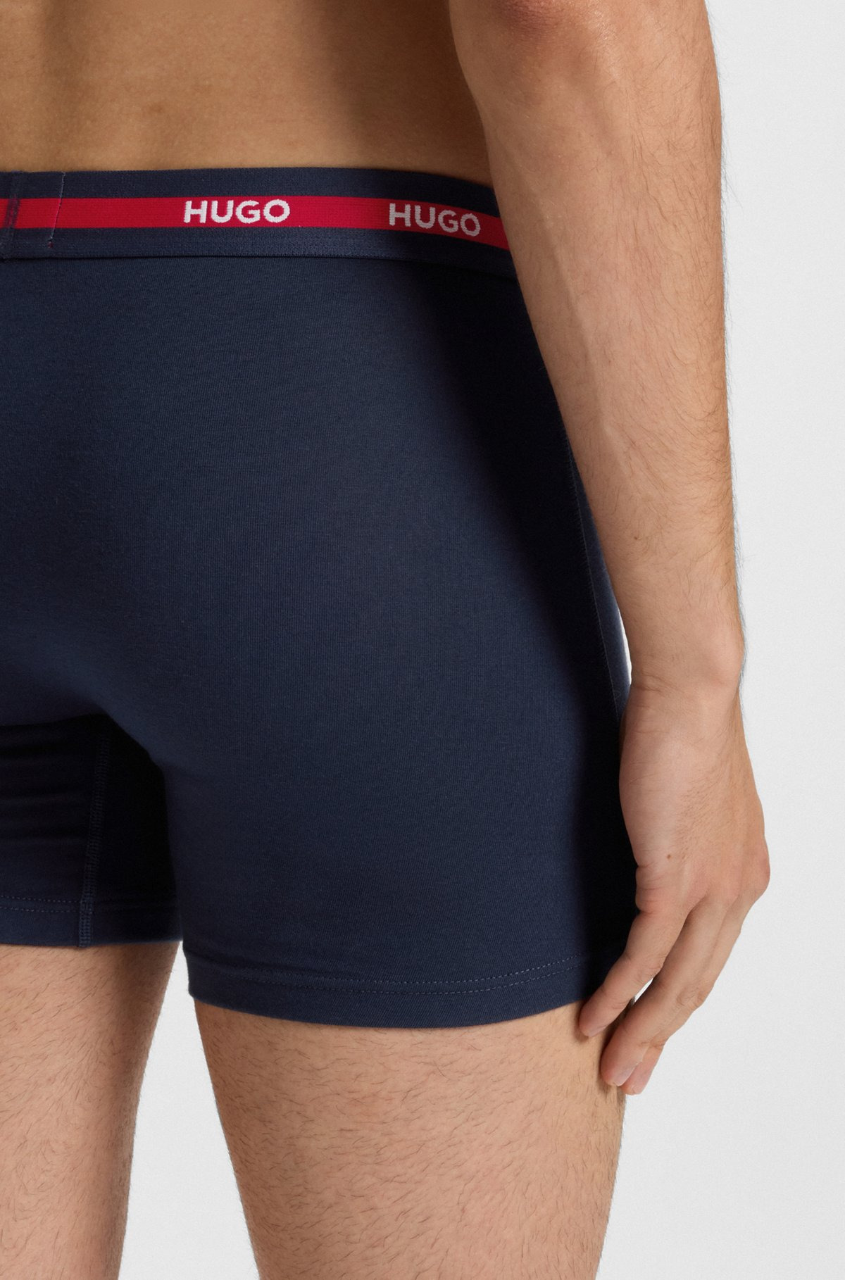 THREE-PACK OF STRETCH-COTTON BOXER BRIEFS WITH LOGOS - 5