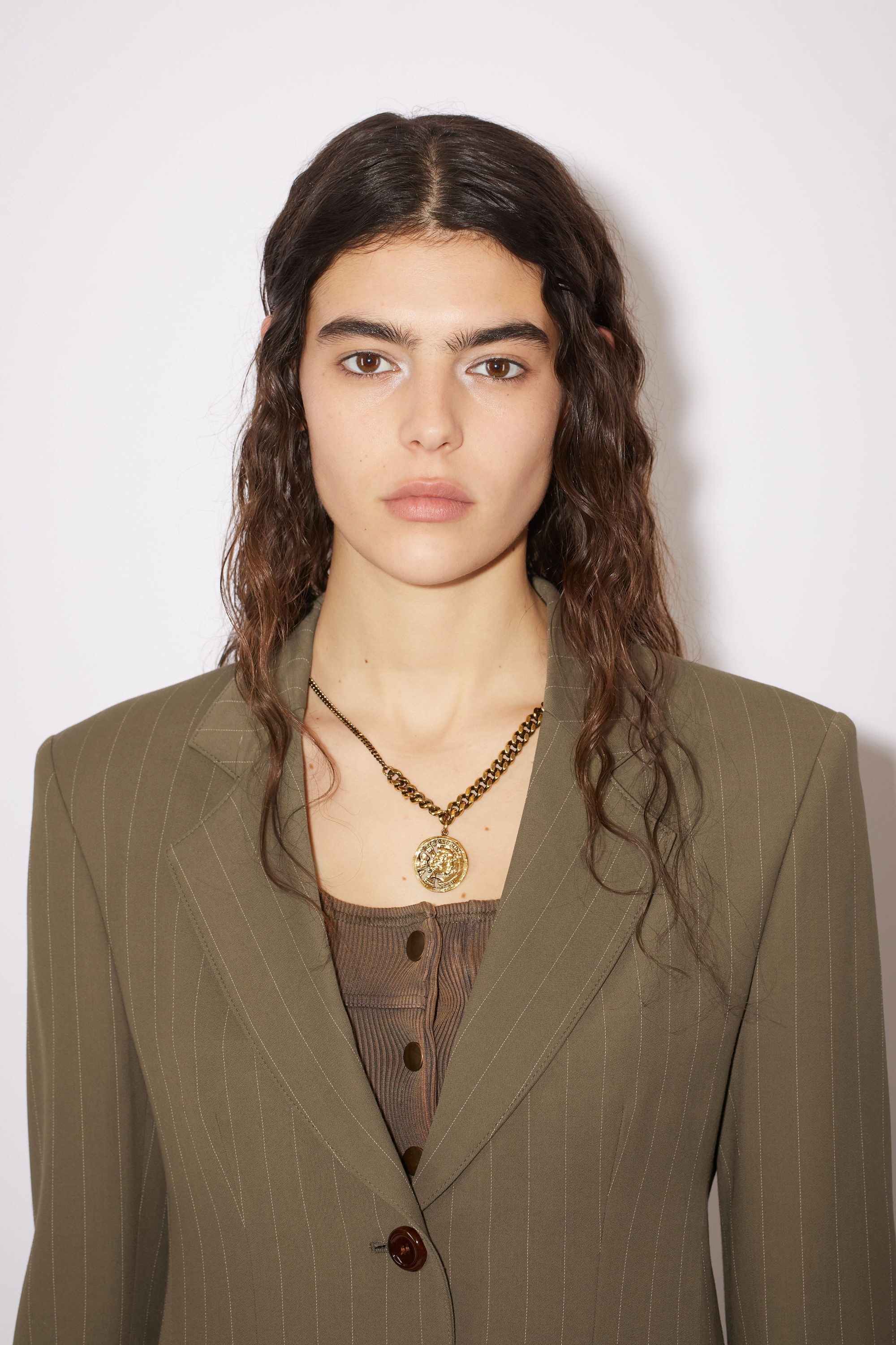 Single-breasted suit jacket - Khaki green - 6