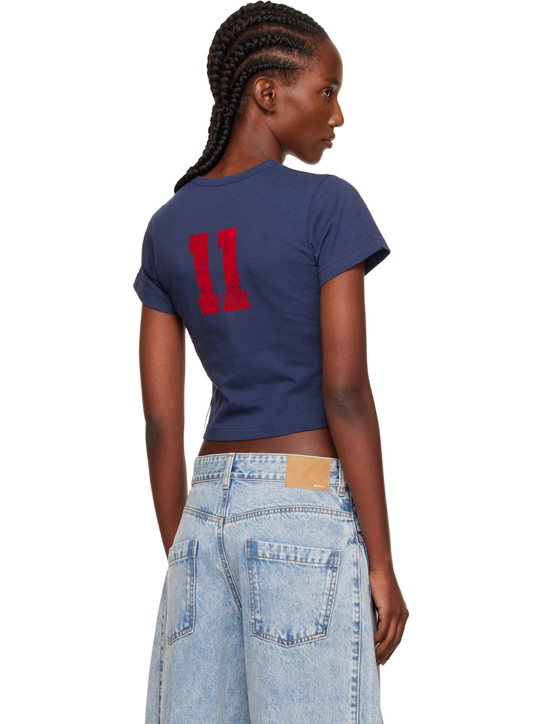Navy '11' Print Slim-Fit T-shirt - 3