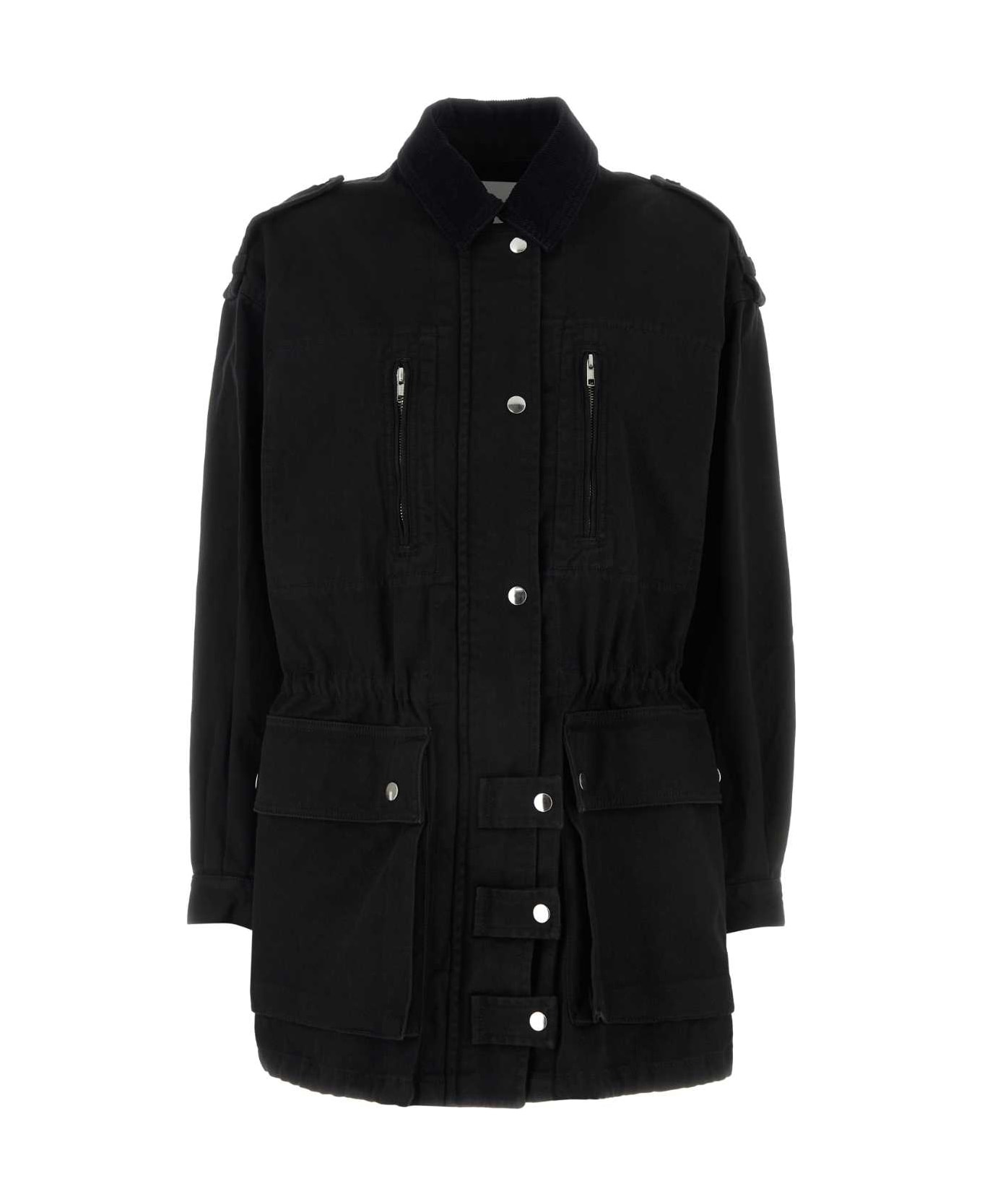 Black Cotton Joanna Jacket - 1