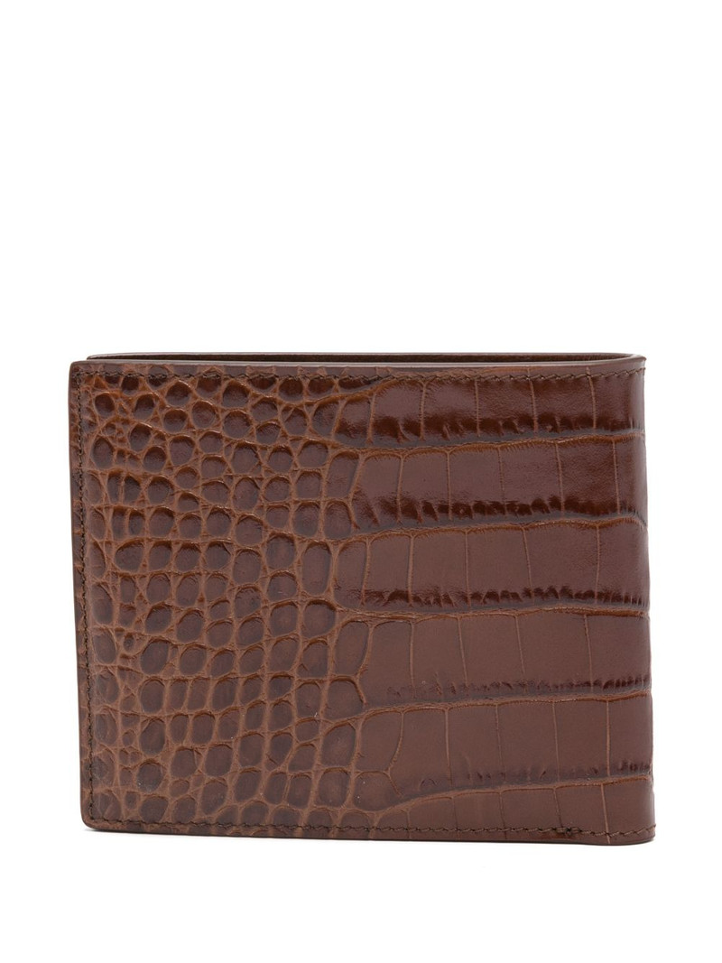 TOM FORD croc-embossed bi-fold wallet outlook