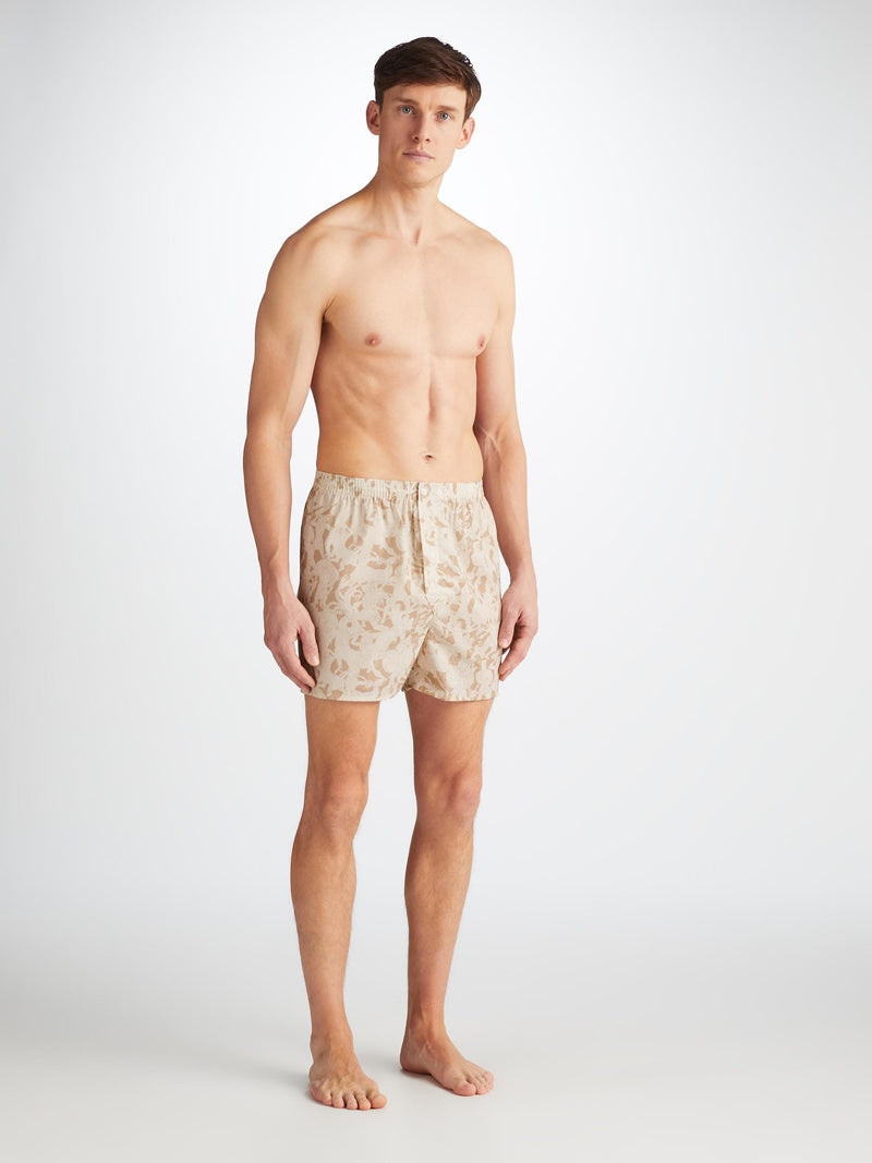 Men's Classic Fit Boxers Ledbury 73 Cotton Batiste Sand 3
