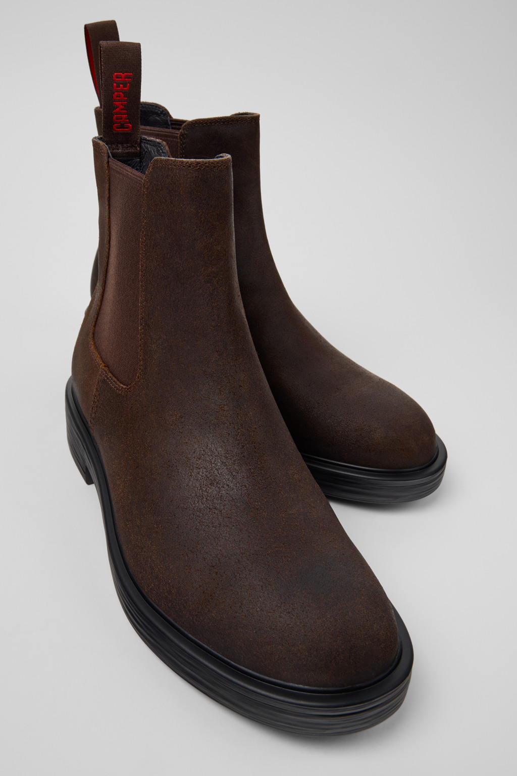 Brown Nubuck Ankle Boots for Men. - 2