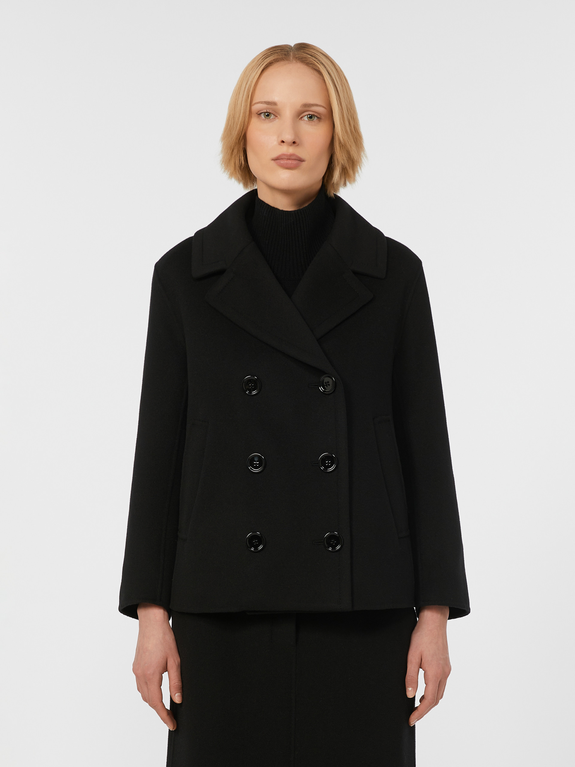 ELISE Wool drap pea coat - 3