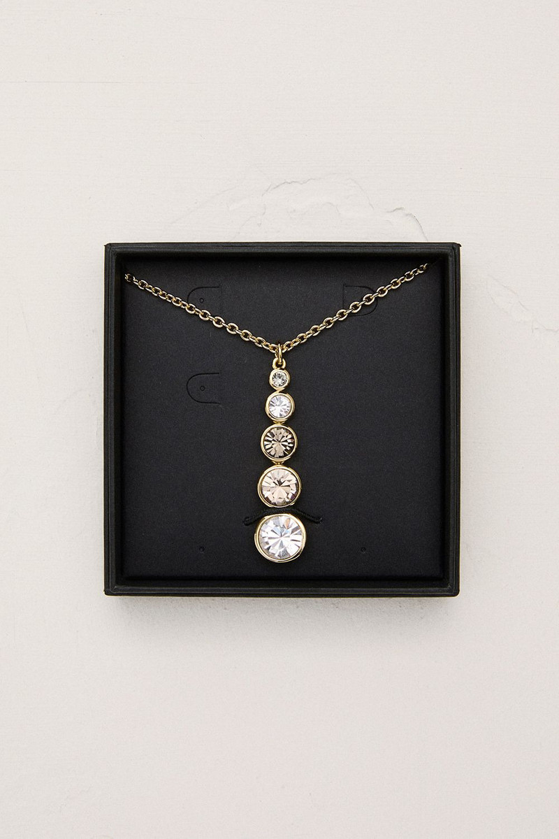 14kt Gold Plated Crystal Teardrop Pendant Necklace 4