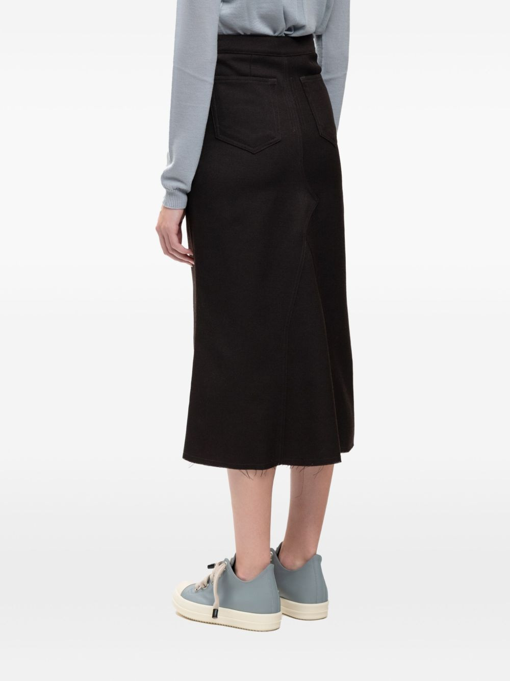 godet wool skirt - 3