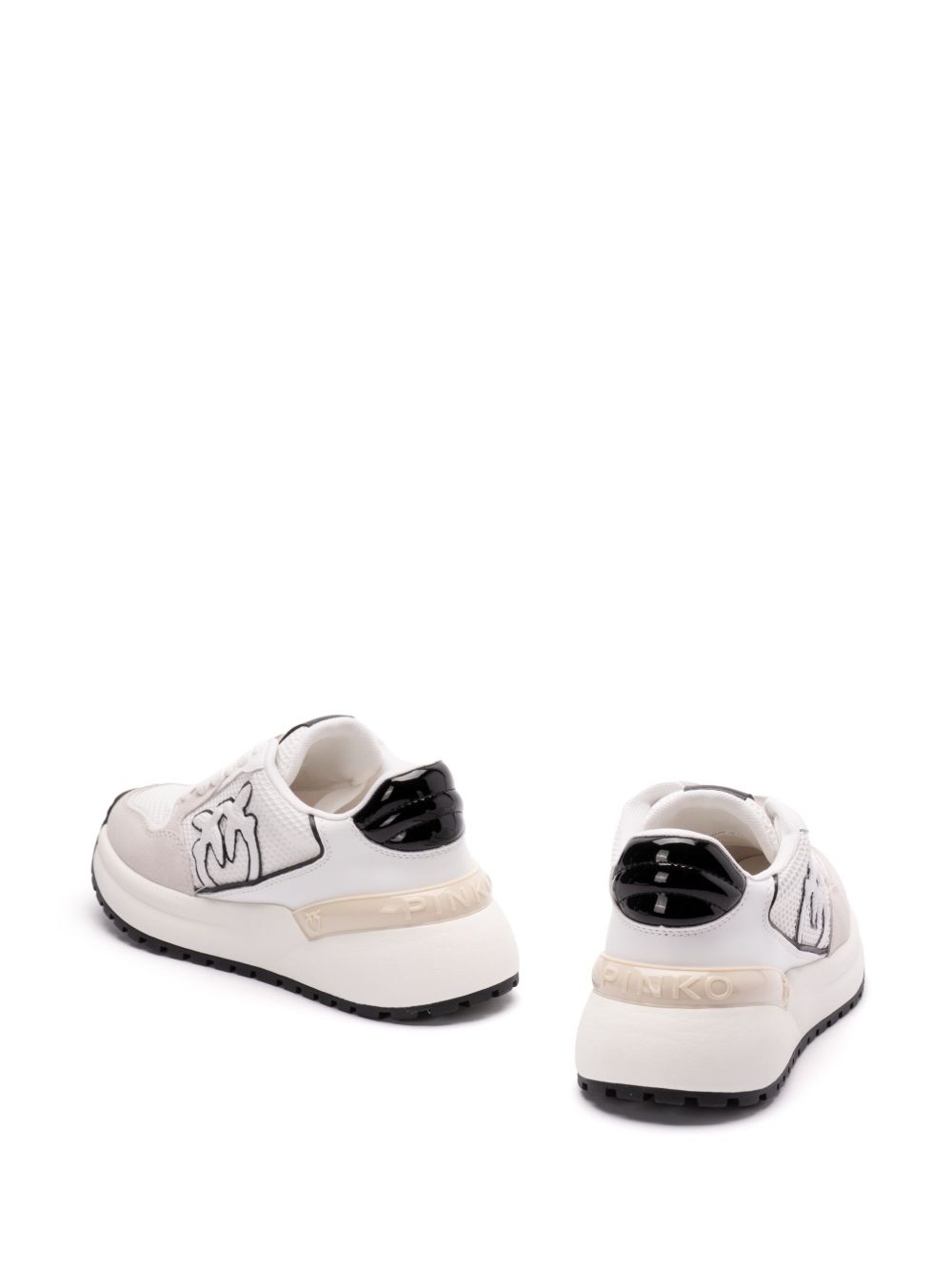 two-tone front lace-up sneakerss - 3