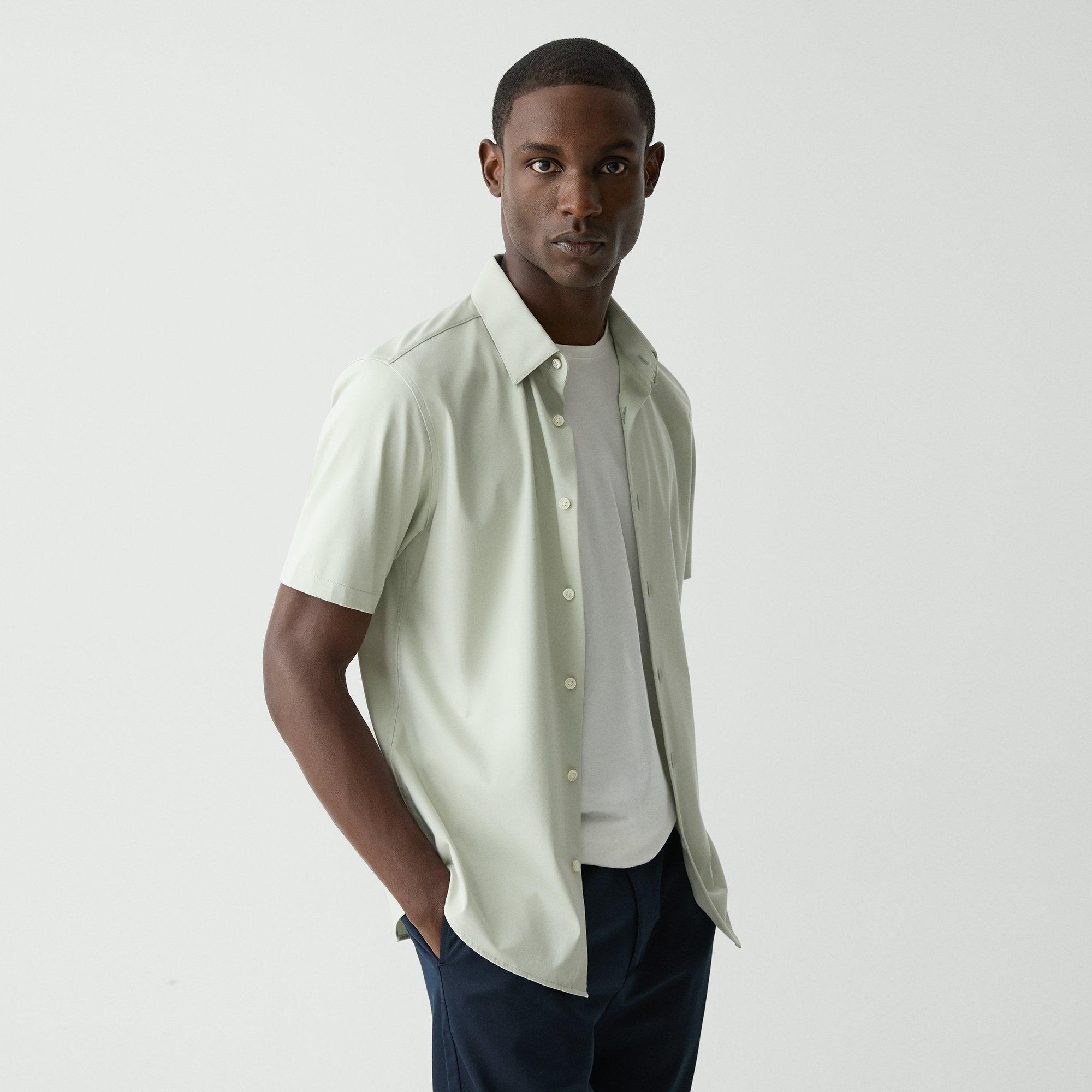 Irving Short-Sleeve Shirt in Structure Knit - 2