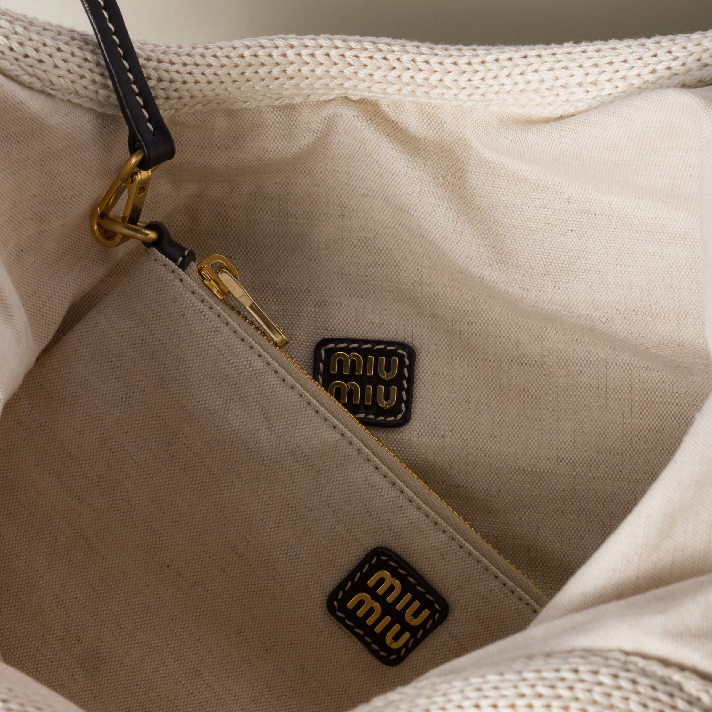 IVY raffia-effect woven tote bag - 4