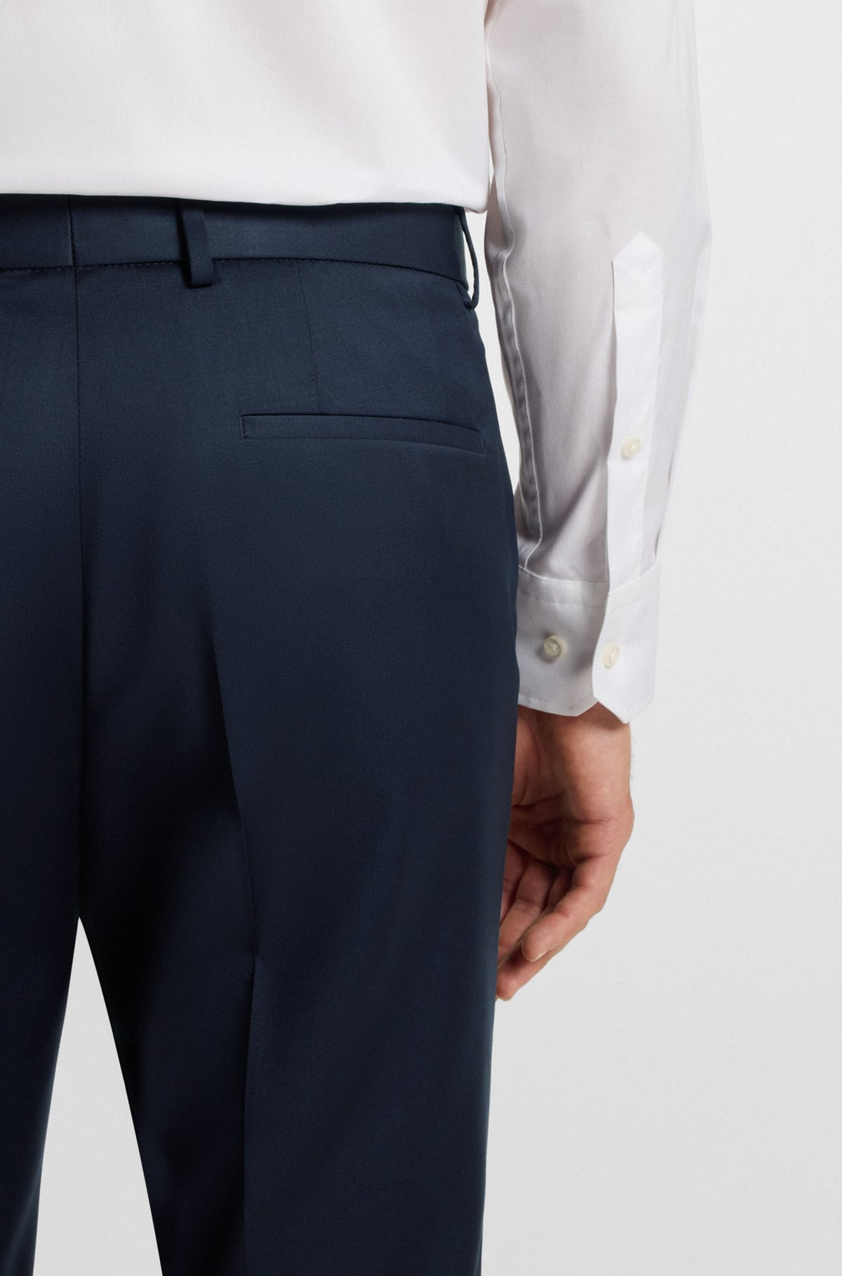 SLIM-FIT TROUSERS IN VIRGIN-WOOL SERGE - 5