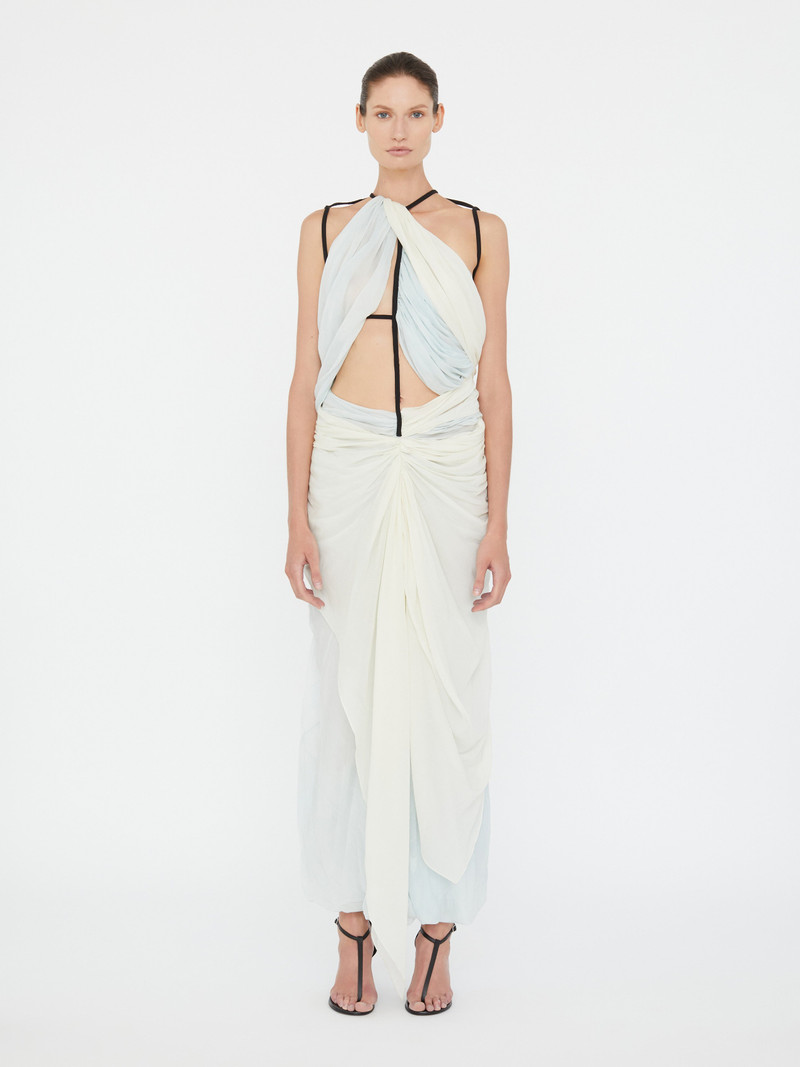 Latticed Lace Drape Torrent Dress 1