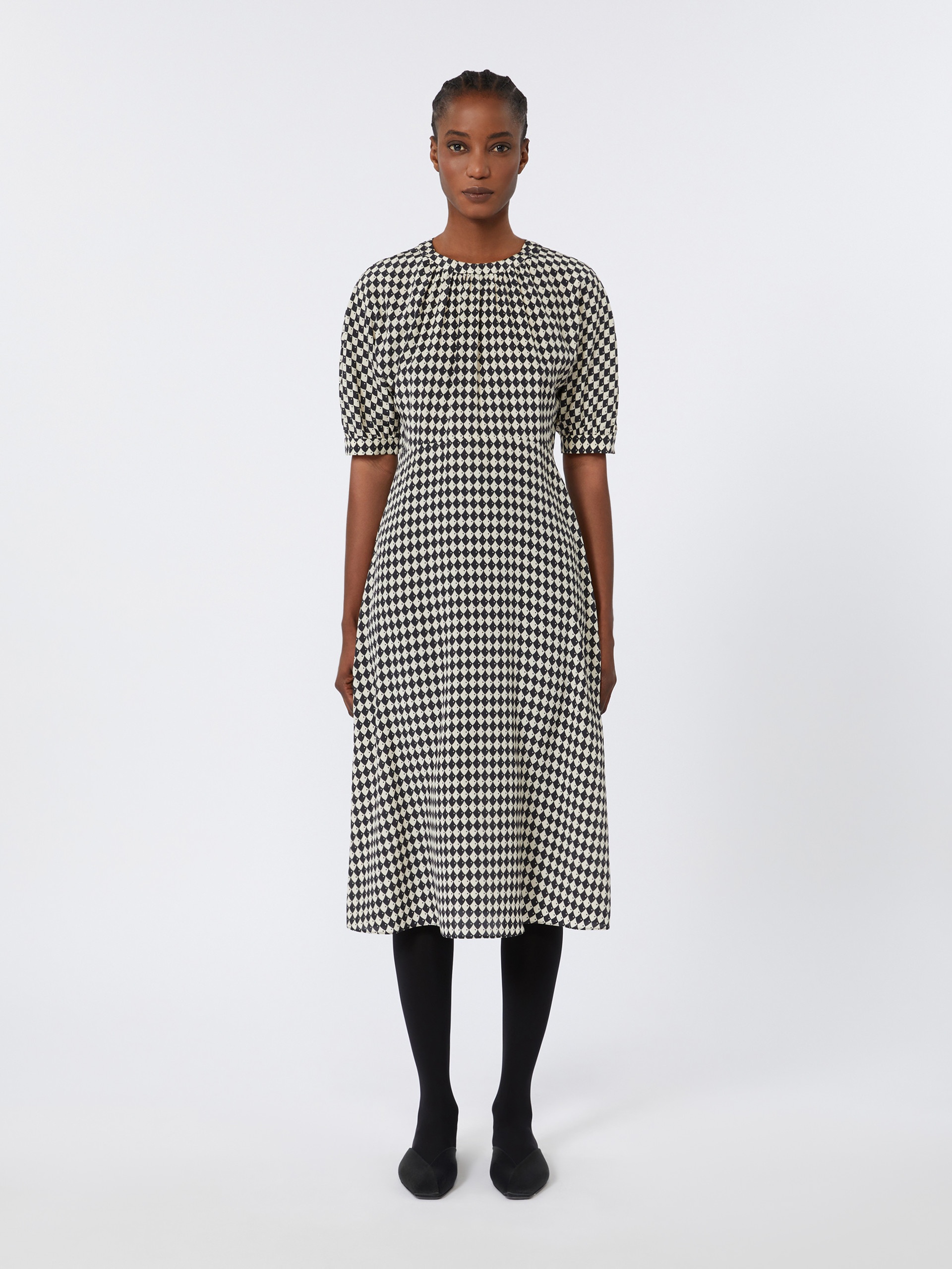 CHARLOTTE Printed crepe de chine dress - 3