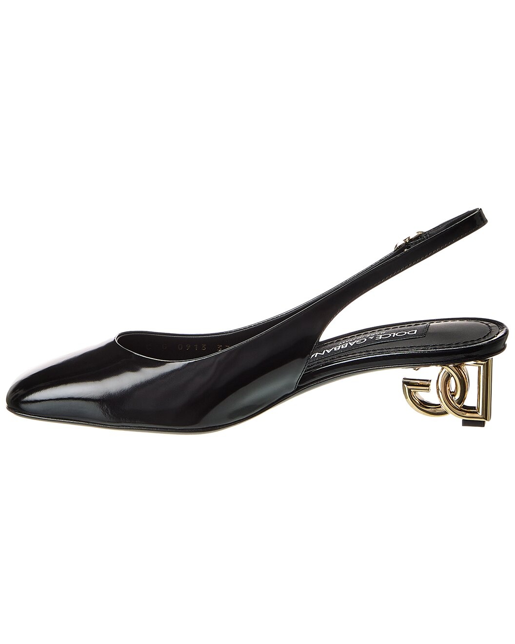 Dolce & Gabbana DG Logo Patent Slingback Pump - 2
