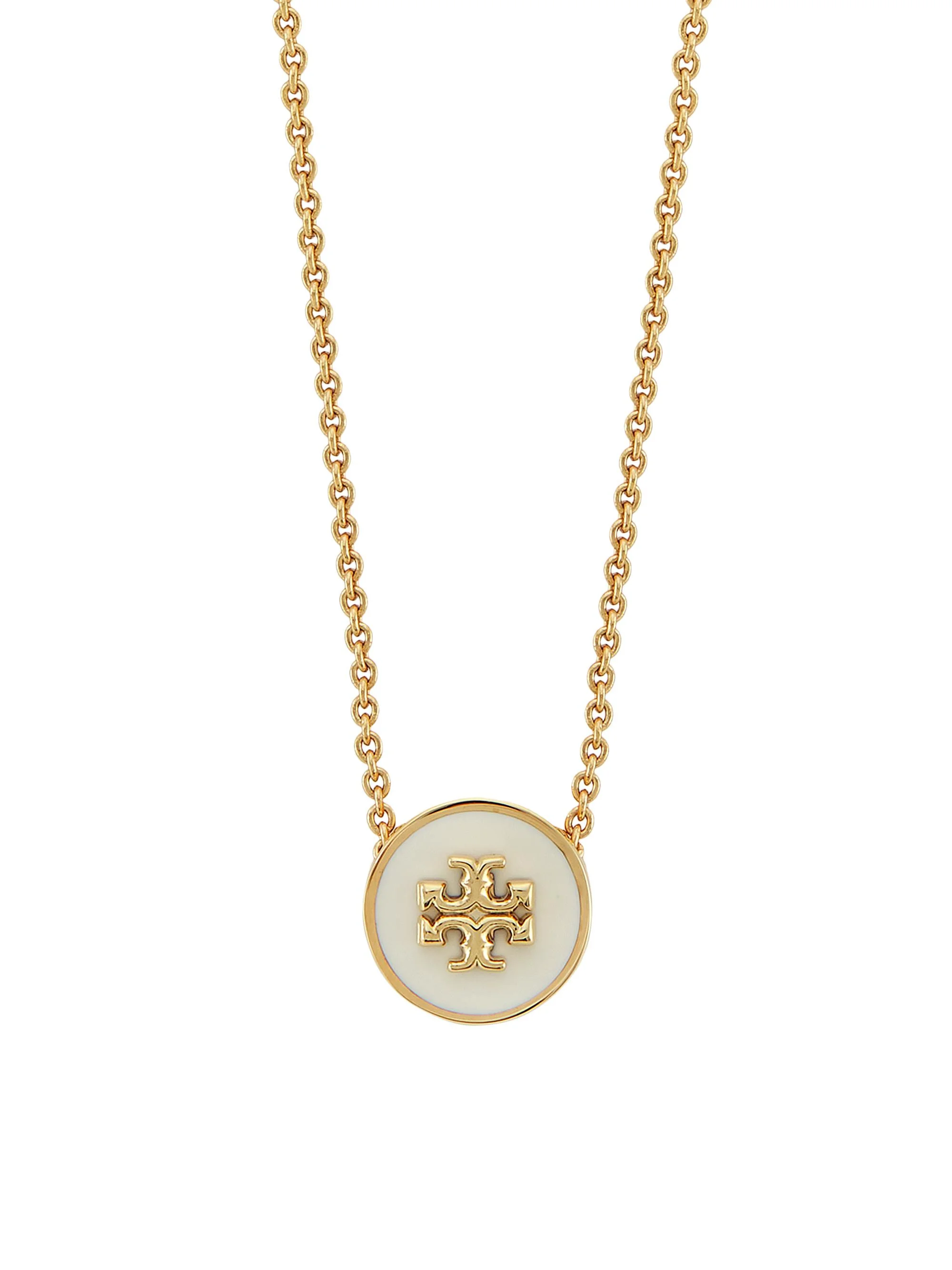 Women's Icon Enamel Pendant Necklace - New Ivory - 1