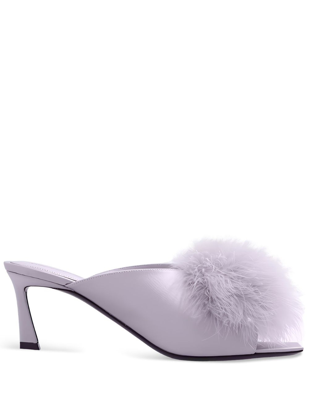 feather detail heeled sandals - 1