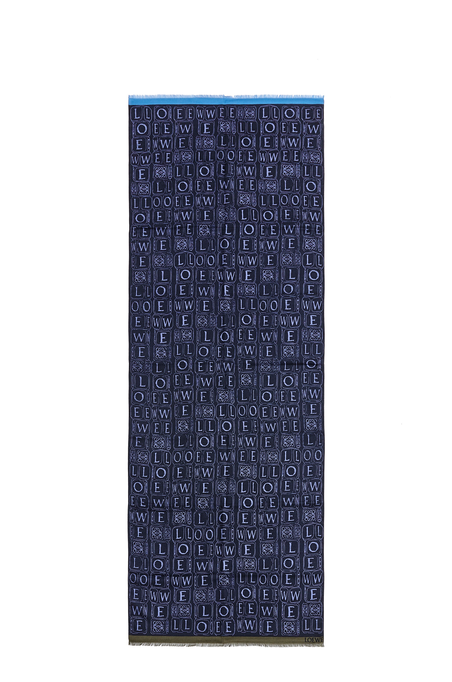 LOEWE dice scarf in wool and silk - 2