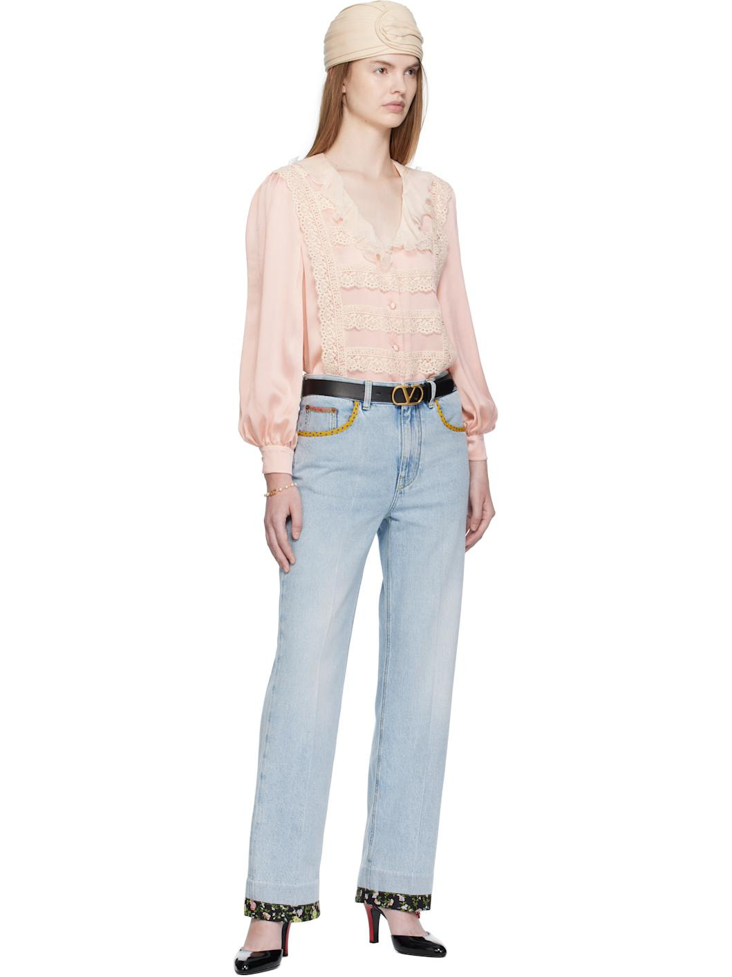 Pink Crêpe De Chine Shirt - 5
