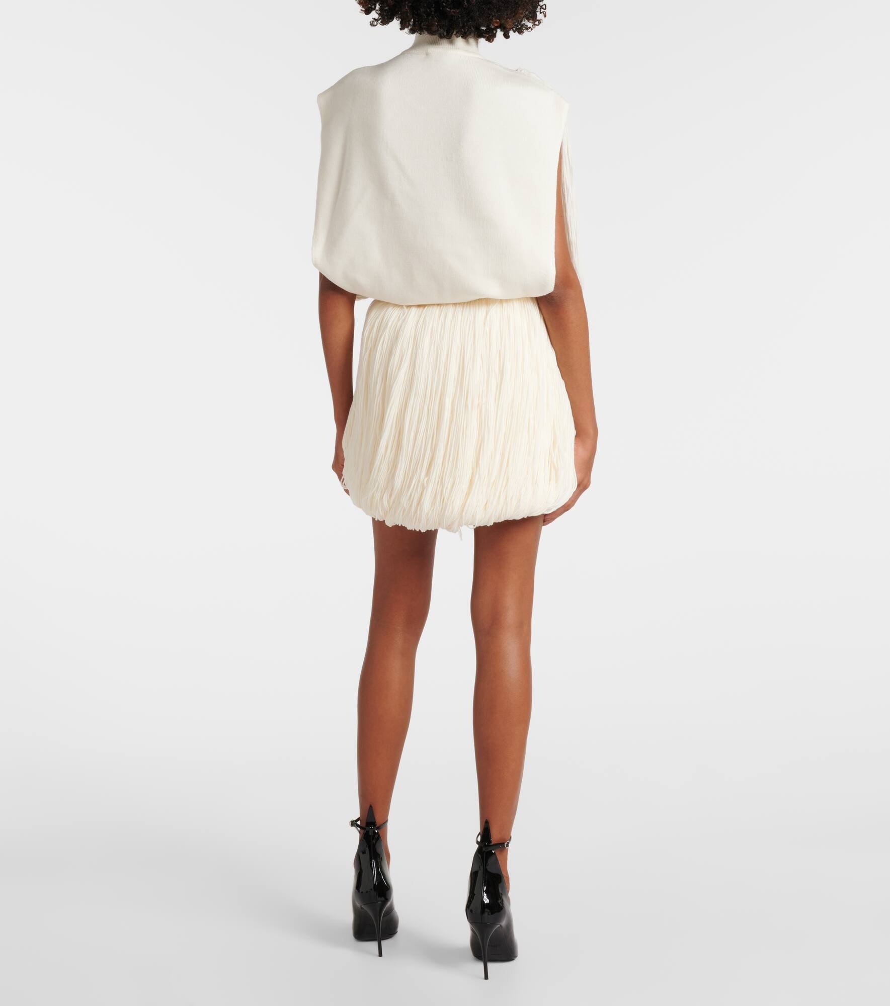 Fringed wool turtleneck sweater - 3