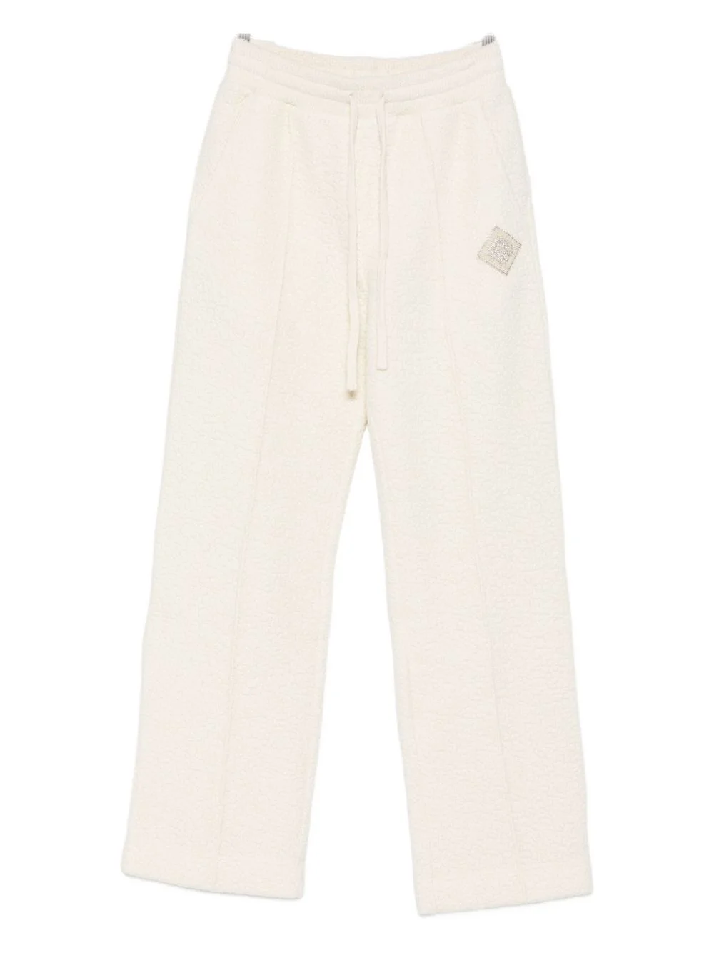 textured logo-patch track pants - 1