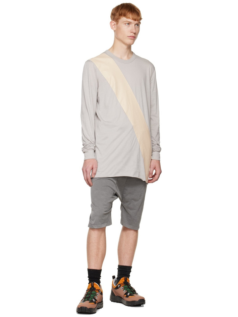 11 by Boris Bidjan Saberi Gray Painted Long Sleeve T-Shirt outlook