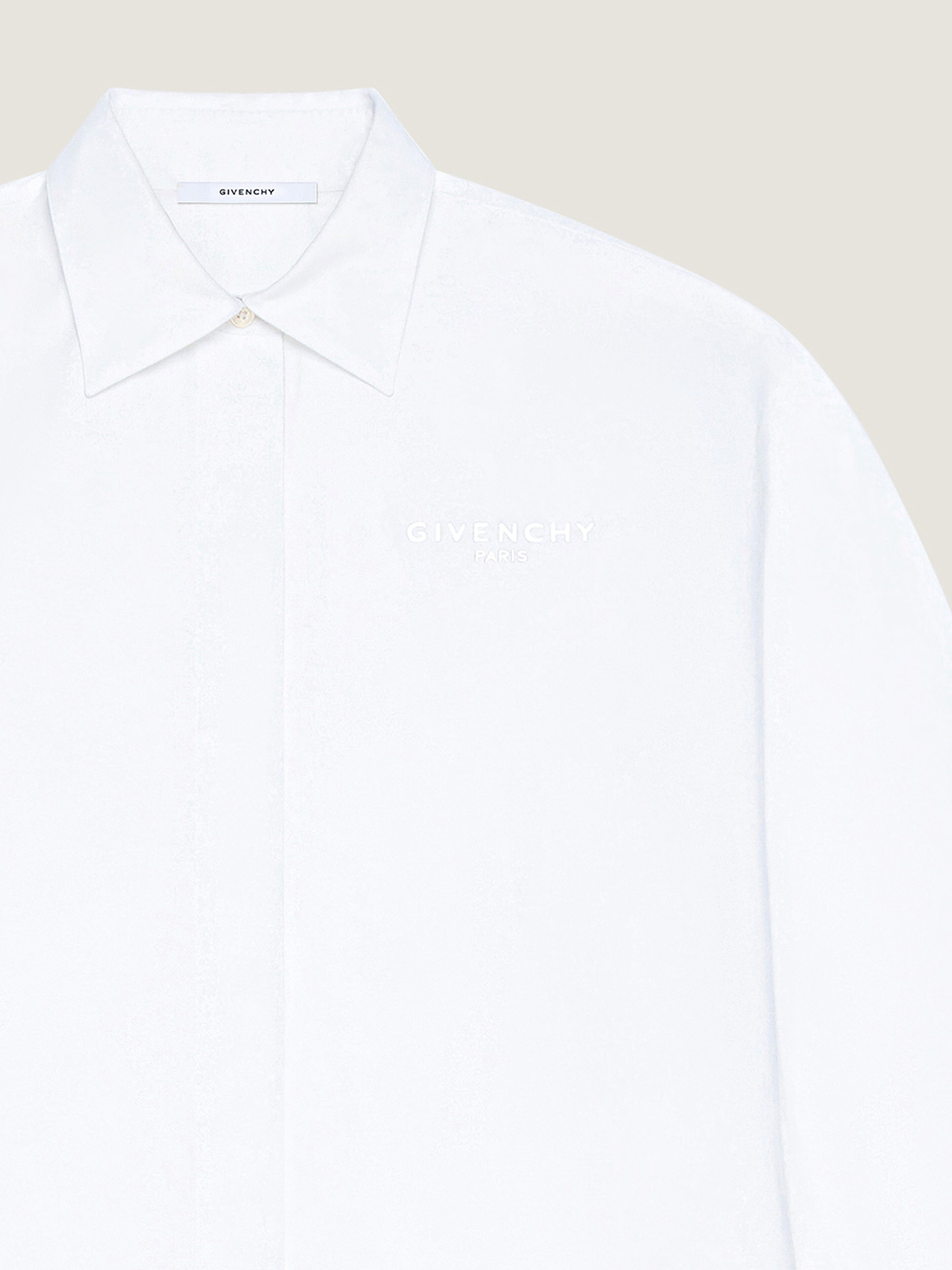 COCOON SHIRT IN POPLIN WITH GIVENCHY EMBROIDERY - 4