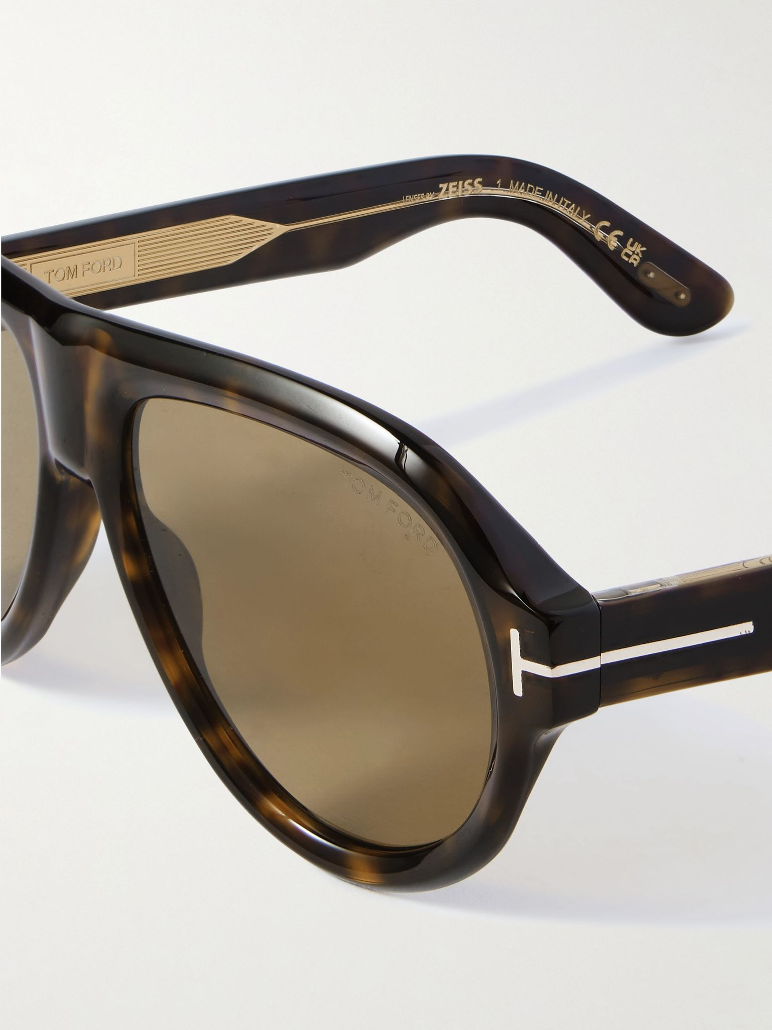 Icon Pilot Aviator-Style Tortoiseshell Acetate Sunglasses Tortoiseshell - 3