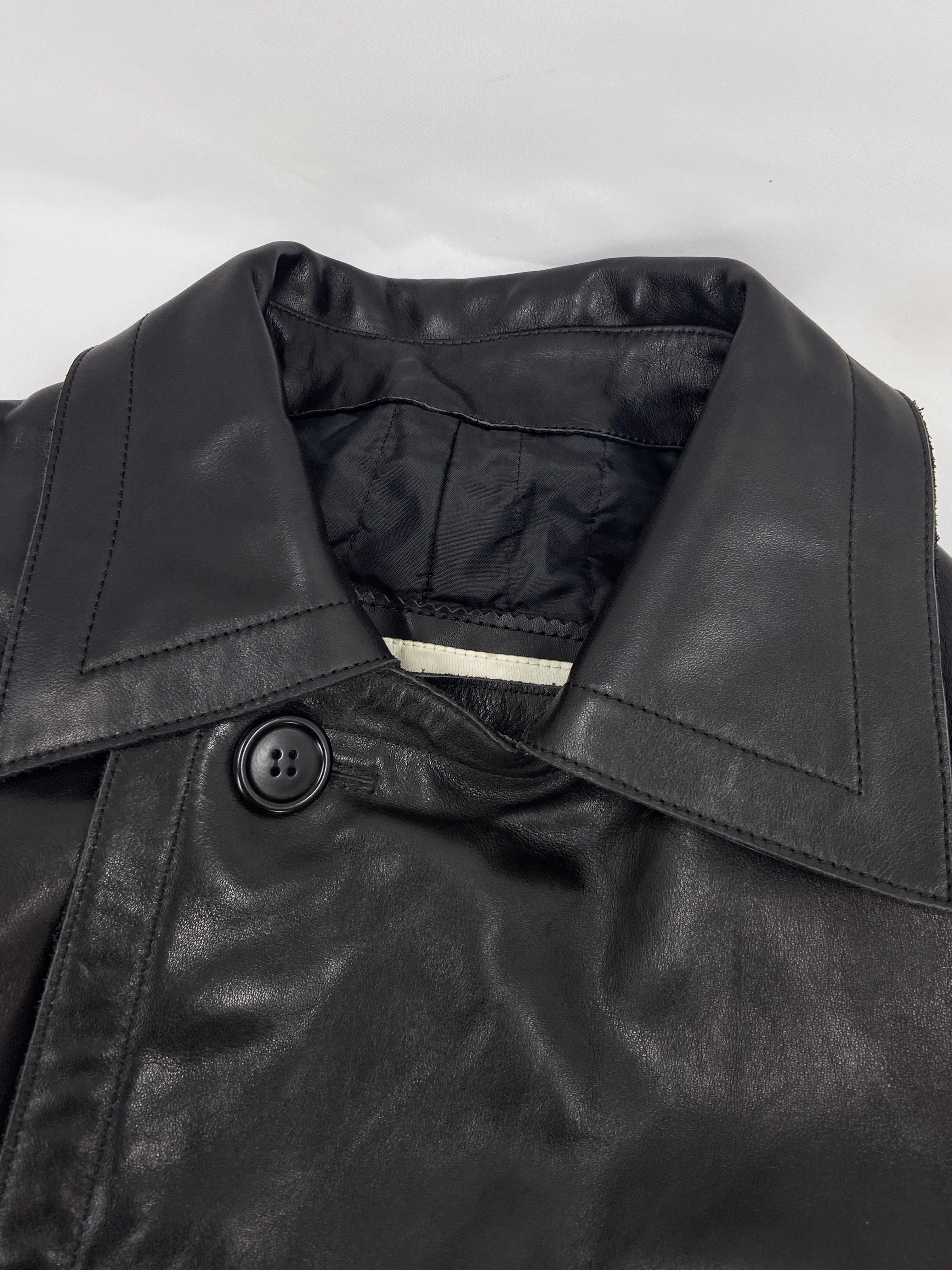 zOthers - Dirk Bikkembergs Fall 1996  Bungee Cord Cock Ring Bondage Lambskin Leather Coat Jacket 46 - 13