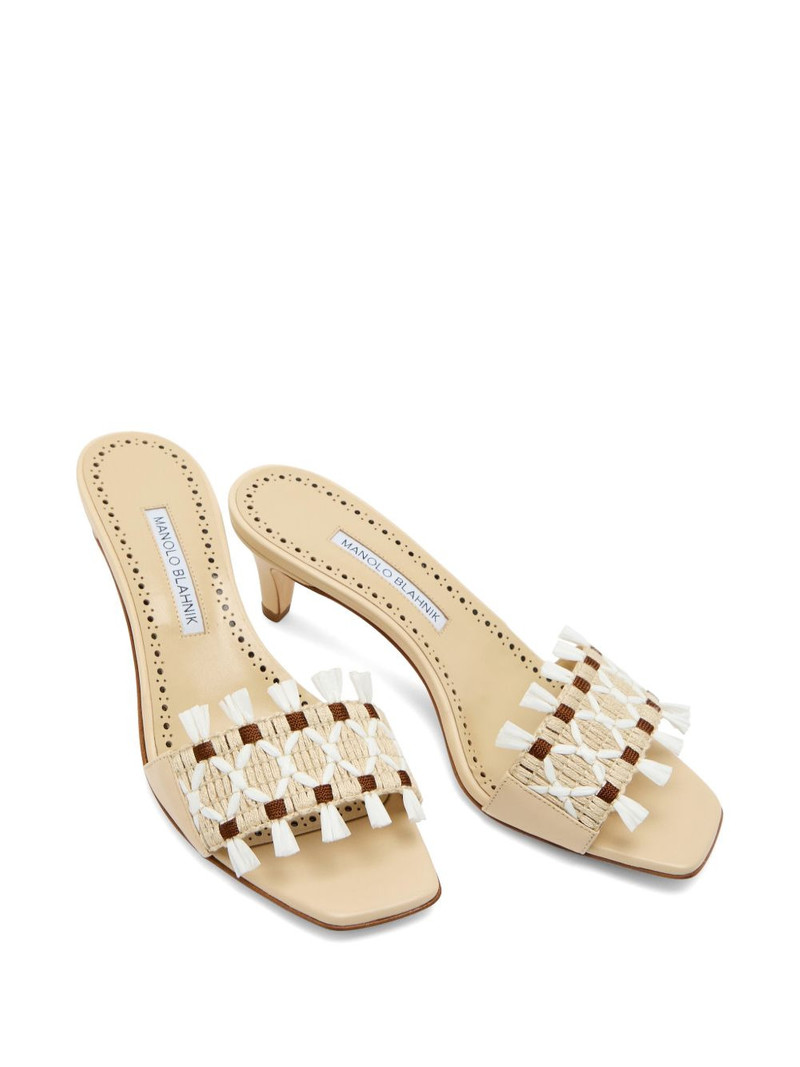 woven-detail fringed mules 3