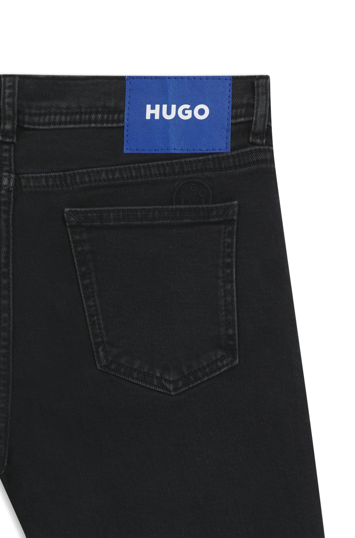 FLARED JEANS IN BLACK COMFORT-STRETCH DENIM - 6