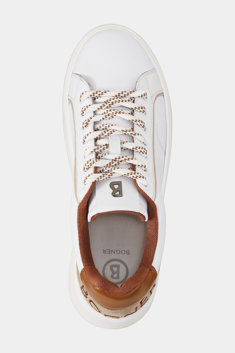 Milan sneakers in White/Cognac 5