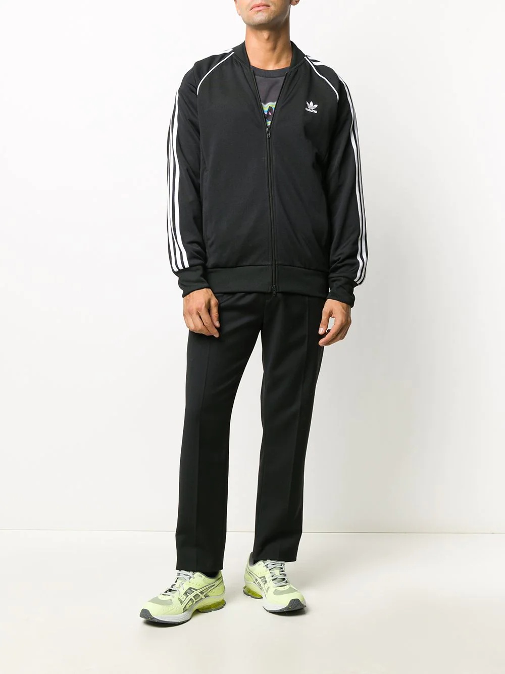 stripe trim track jacket - 2