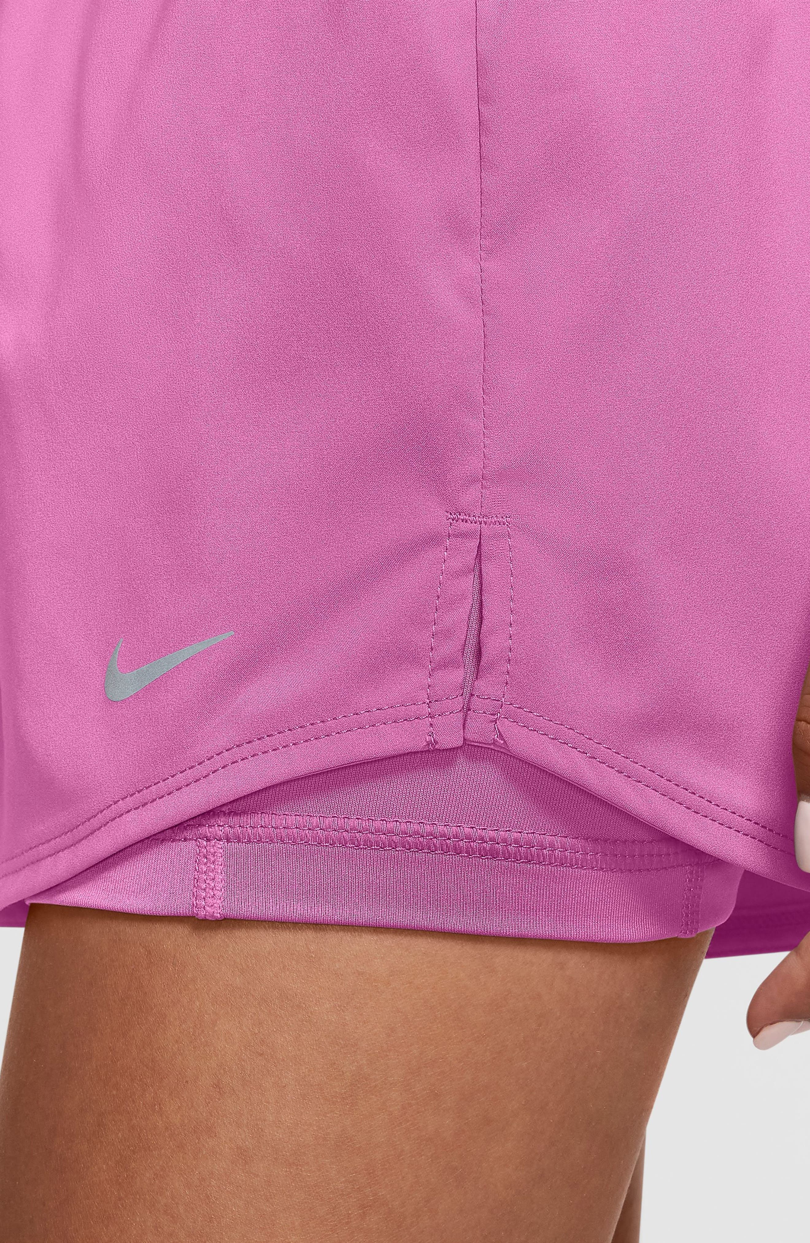Nike One Dri-FIT High-Waisted 3-Inch 2-in-1 Shorts in 675 Plypnk/refsil at Nordstrom - 8