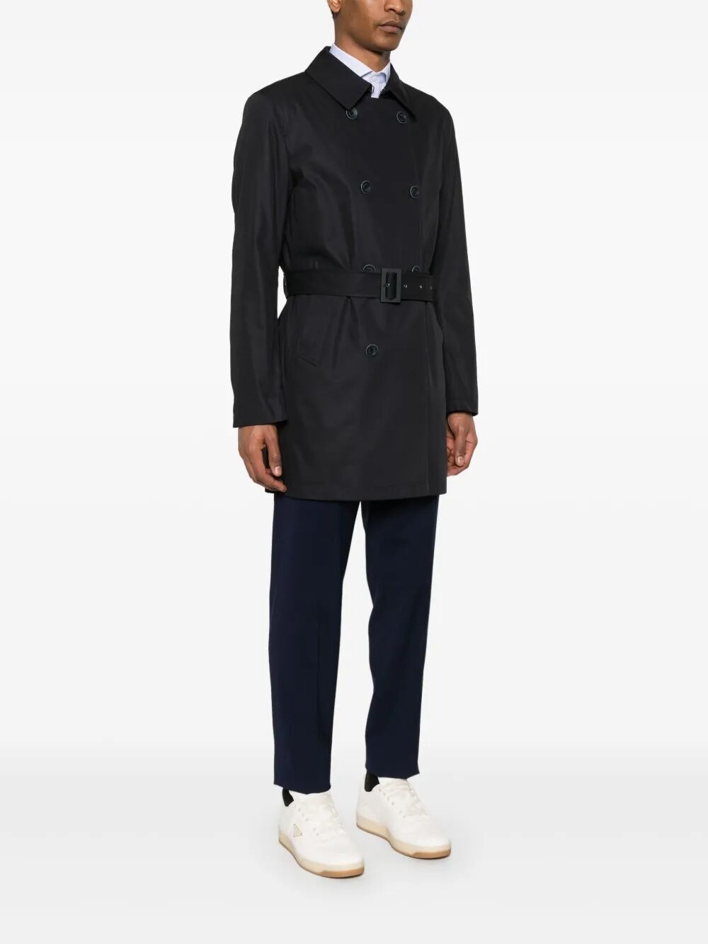 Herno Men Double-Breasted Trench Coat In Dean - 5