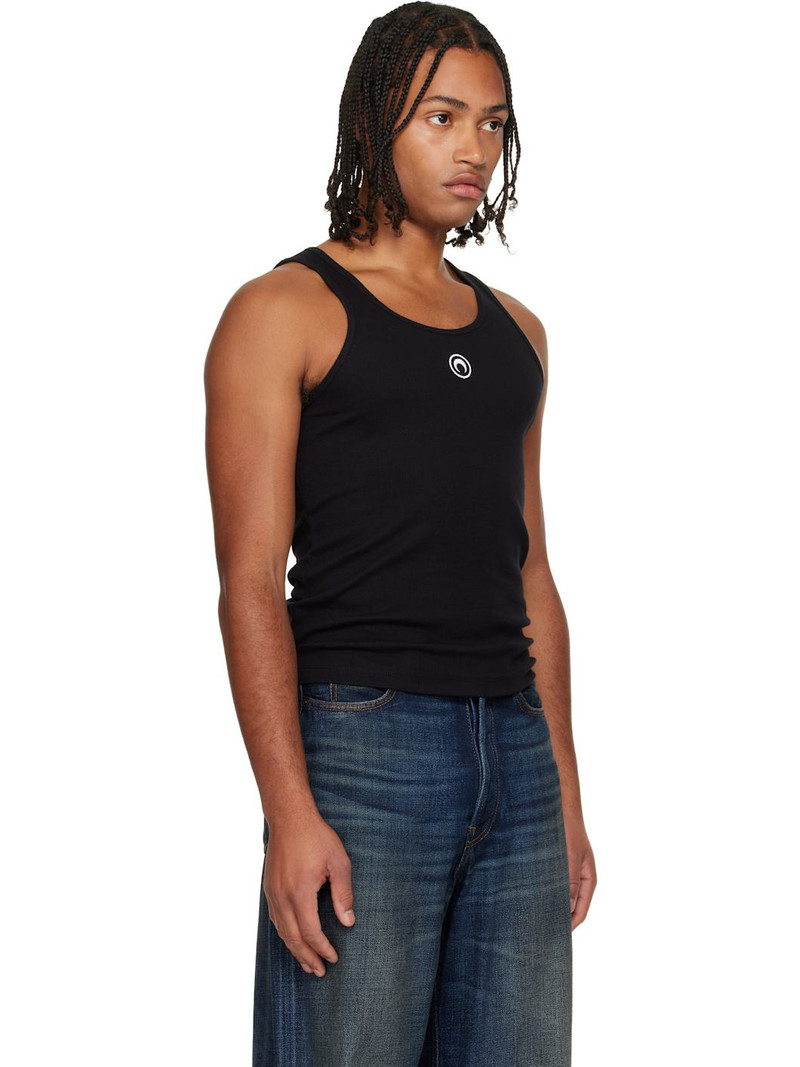 Black Moon Logo Ribbed Jersey Tank Top 2