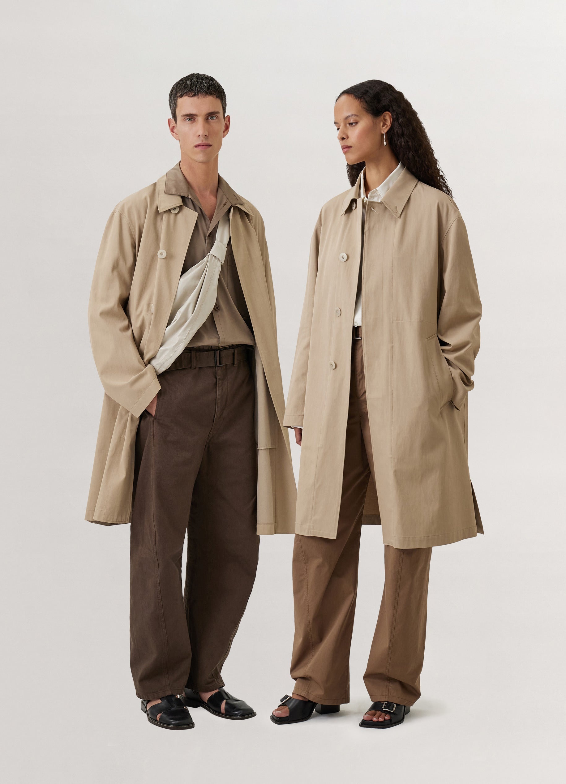 LEMAIRE Car Coat | Neutrals | FARFETCH