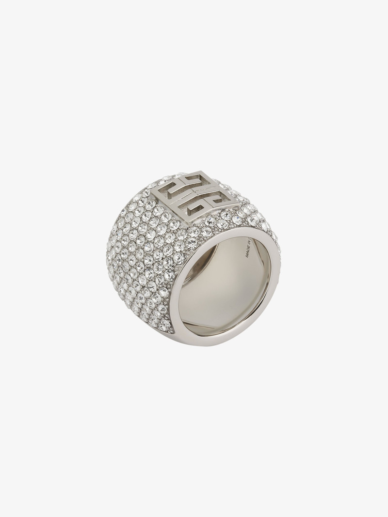 Givenchy 4G RING IN METAL WITH CRYSTALS outlook